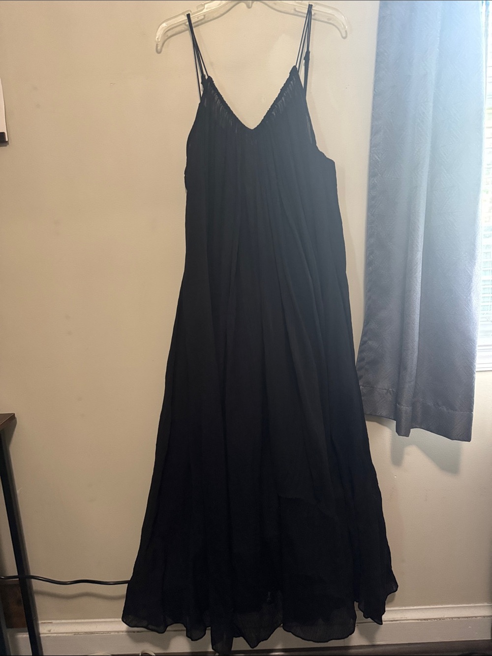 H&M Black Spaghetti-Strap Maxi Dress